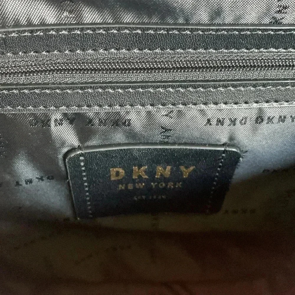 DKNY Bryant red Saffiano leather backpack with gold hardware